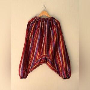 Vintage metallic Striped Harem Pants